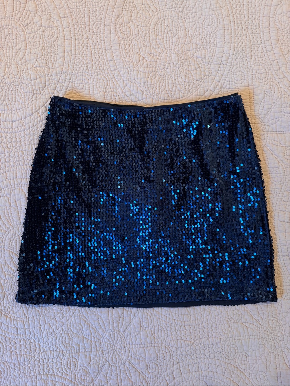 Joie Sequined Navy Blue Mini Skirt size M